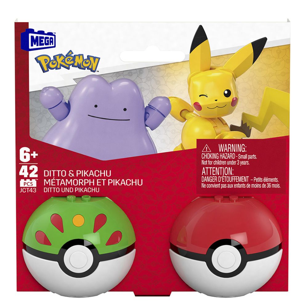 Строителен комплект, Mega Pokemon, Pikachu и Ditto, JCT43