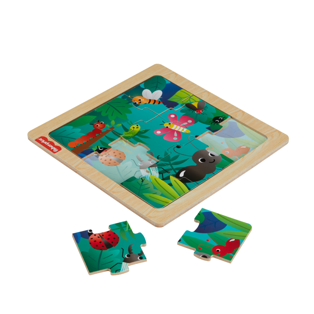 Мини дървен пъзел, Fisher Price, Насекоми, HXV19