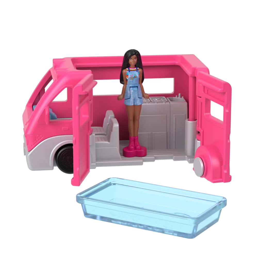 Комплект за игра с превозно средство и кукла Barbie, Mini BarbieLand, HYF38