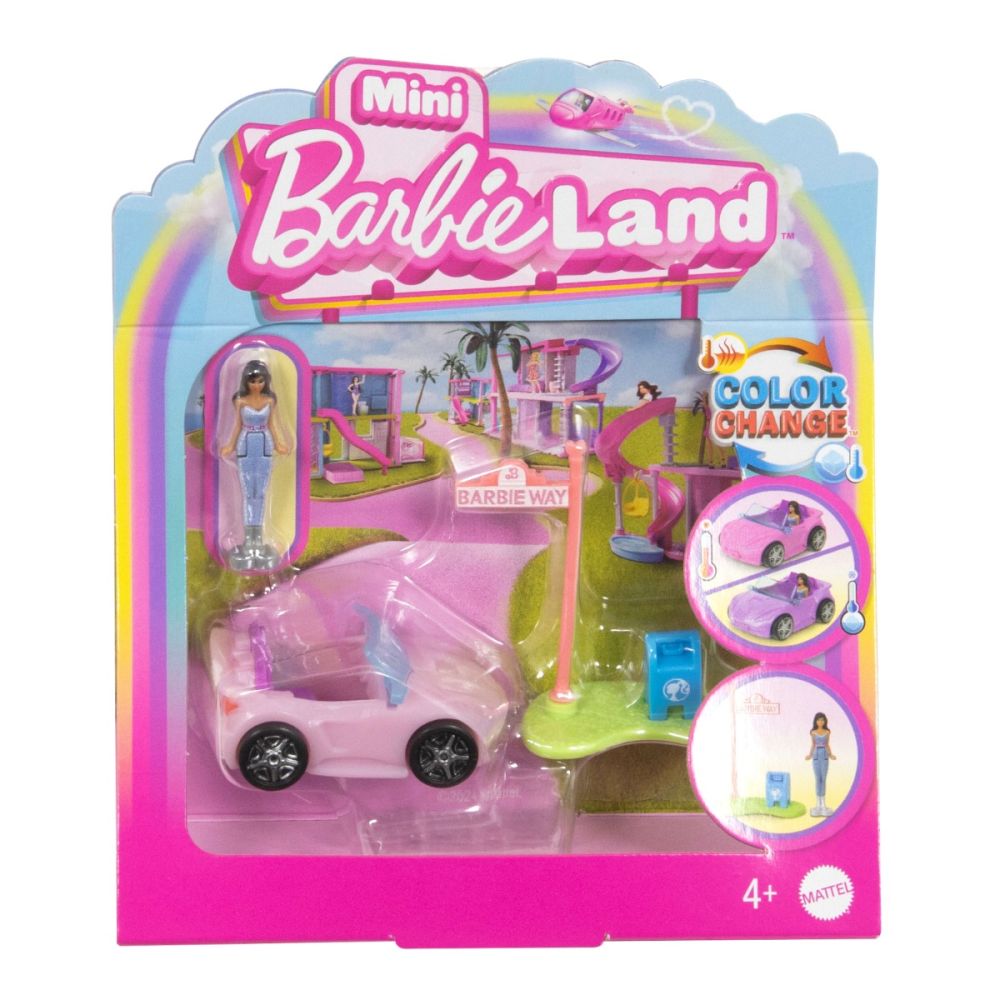 Комплект за игра с превозно средство и кукла Barbie, Mini BarbieLand, HYF38