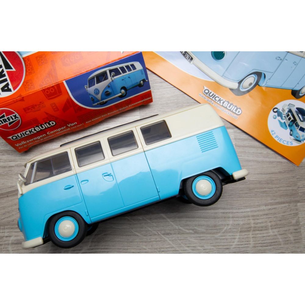 Строителен комплект, Airfix Quickbuild, Vw Camper Van Blue, 52 части