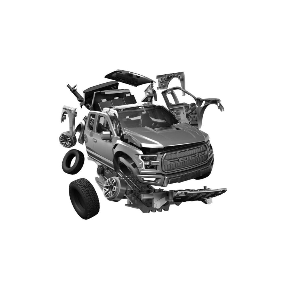Строителен комплект, Airfix Quickbuild, Ford F-150 Raptor, Grey, 43 части