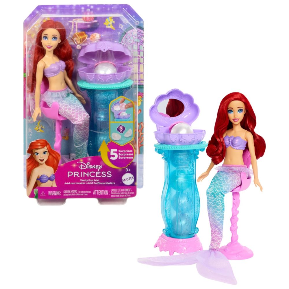 Кукла с аксесоари, Disney Princess, Vanity Pop Ariel, JBF86