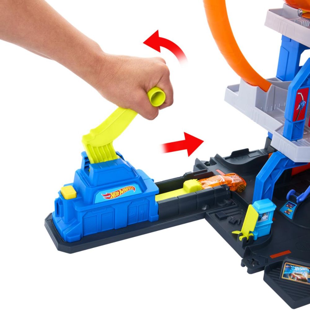 Комплект за игра с колички, Hot Wheels City, Mega Garage, JBM74