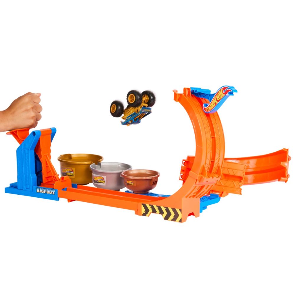 Комплект за игра, Hot Wheels, Monster Truck, Loop-And-Flip Trophy Challenge, JBX64