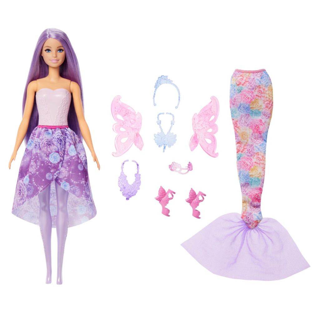 Кукла с аксесоари за фея и русалка, Barbie Fantasy, JCP74