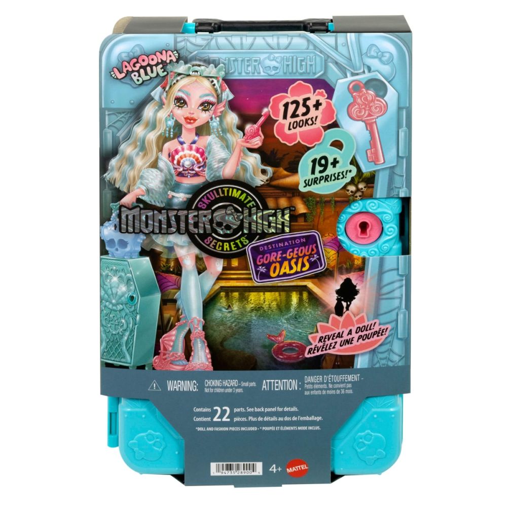 Кукла с аксесоари, Monster High, Skulltime Secrets, Gore-Geous Oasis, Lagoona Blue, JDR51