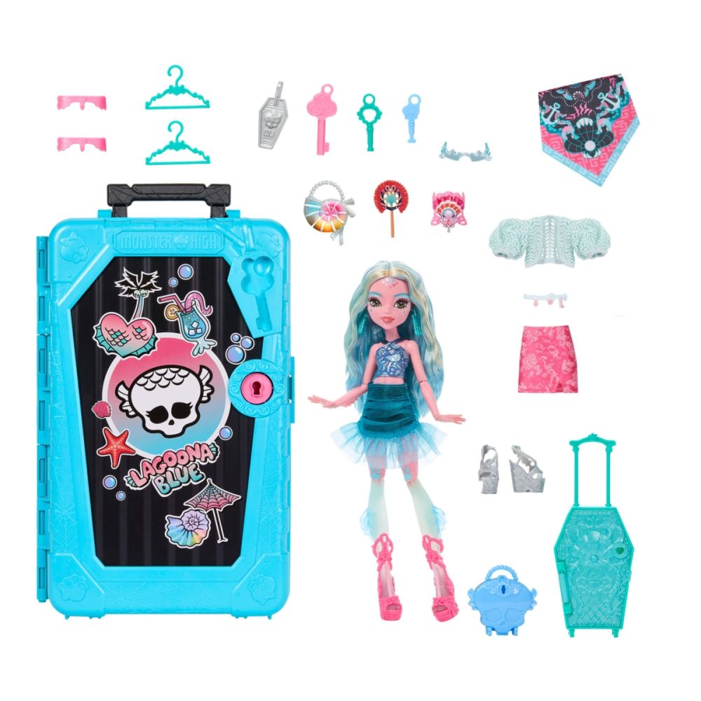 Кукла с аксесоари, Monster High, Skulltime Secrets, Gore-Geous Oasis, Lagoona Blue, JDR51