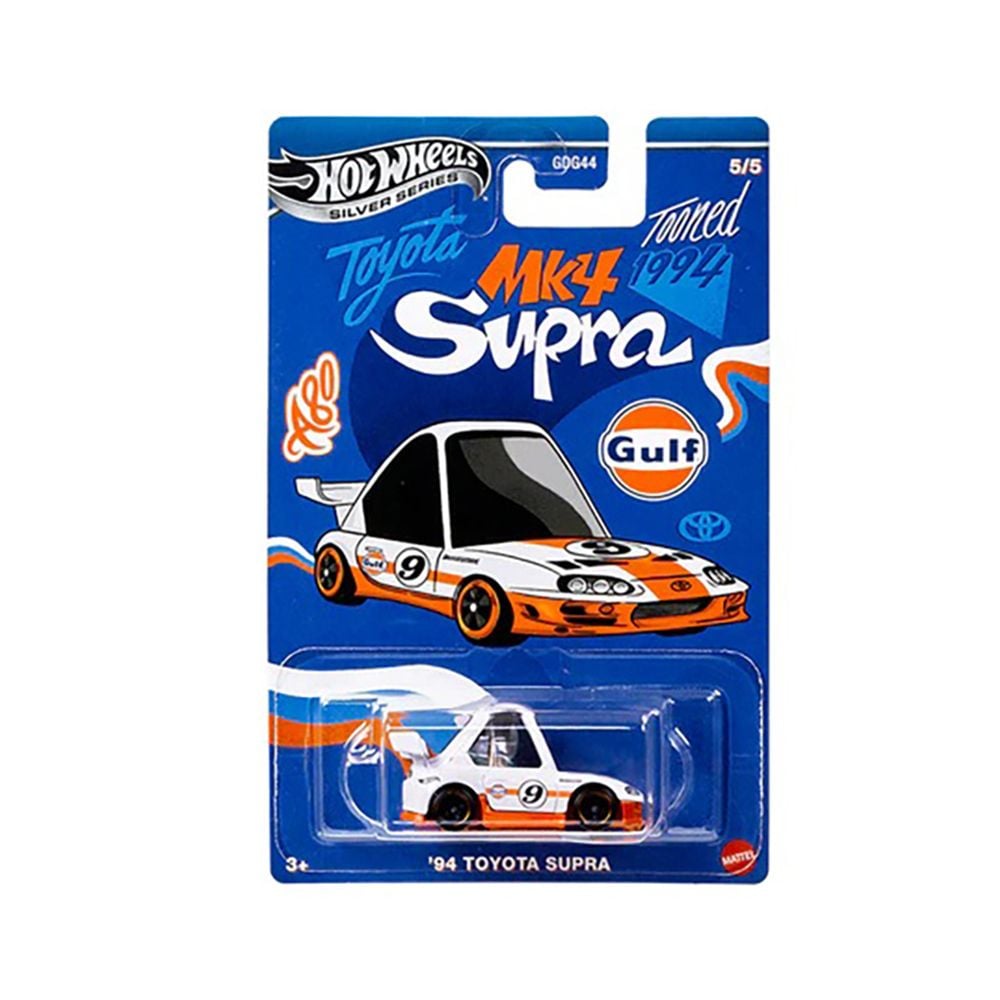 Метална количка, Hot Wheels, Gulf Tooned, 94 Toyota Supra, 1:64, JCB65
