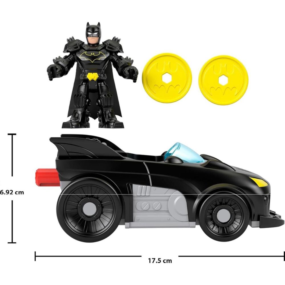 Комплект кола Batmobil и фигурка на Batman, Imaginext, DC Metal Force, Super Friends, JFJ68