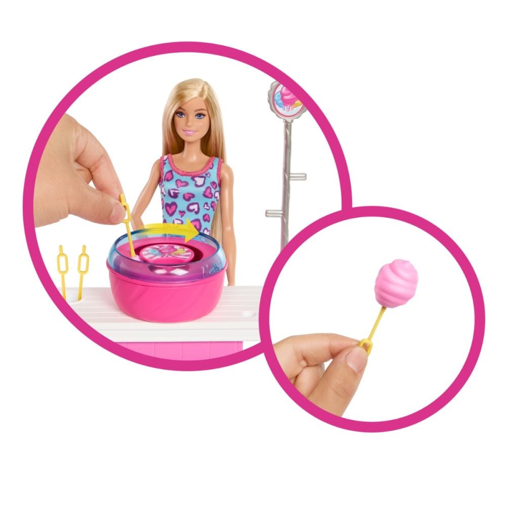 Комплект за игра с кукла Malibu, Barbie, Mysteries Beach Detectives, Cotton Candy, JFV67