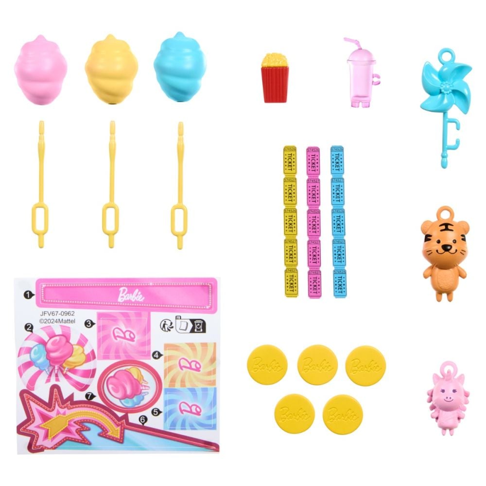 Комплект за игра с кукла Malibu, Barbie, Mysteries Beach Detectives, Cotton Candy, JFV67