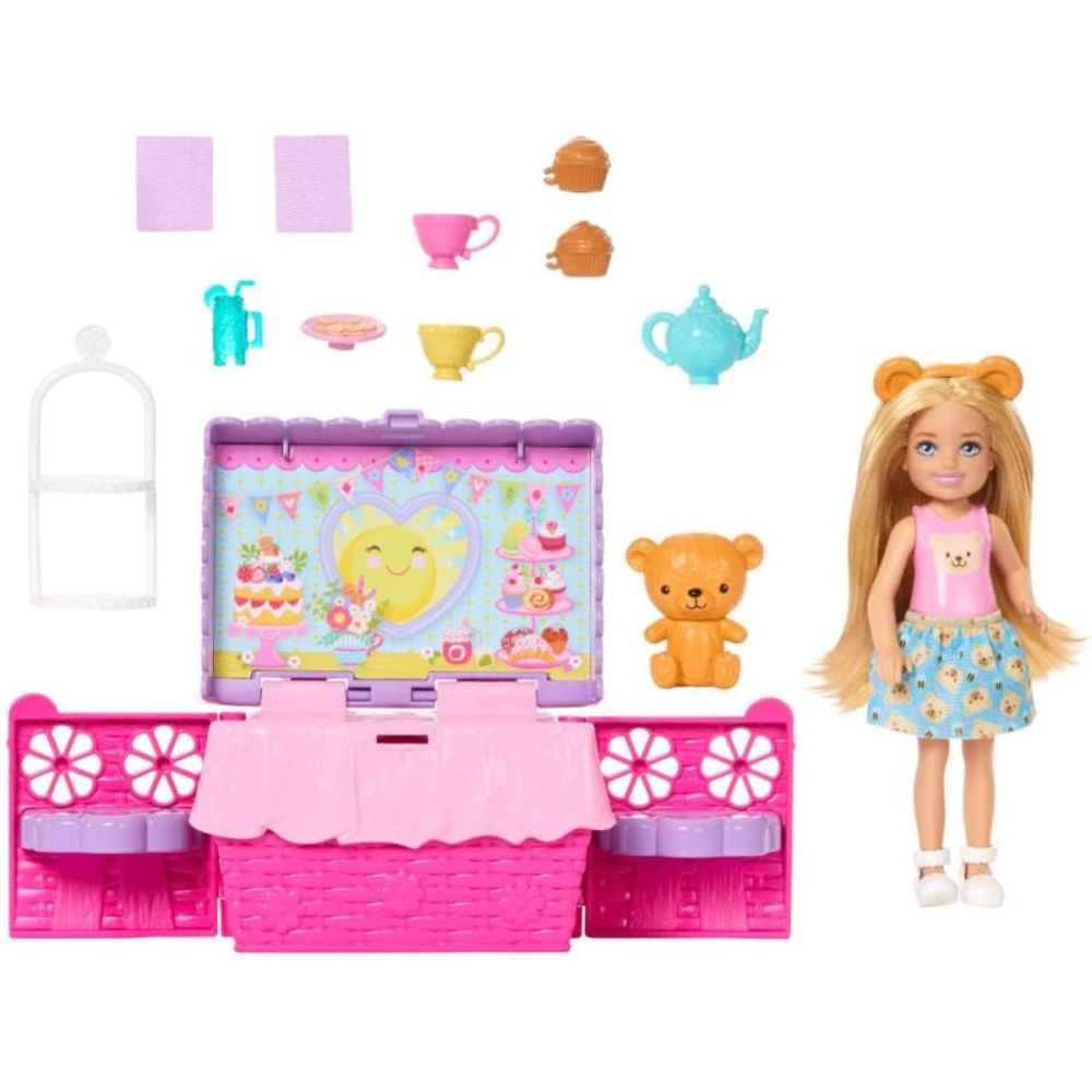 Комплект за игра с кукла Barbie, Family&Friends, Club Chelsea, Tea Party Picnic, JJB40