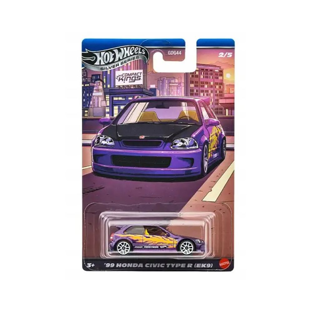 Метална количка, Hot Wheels, Silver Series, 99 Honda Civic Type R EK9, 1:64