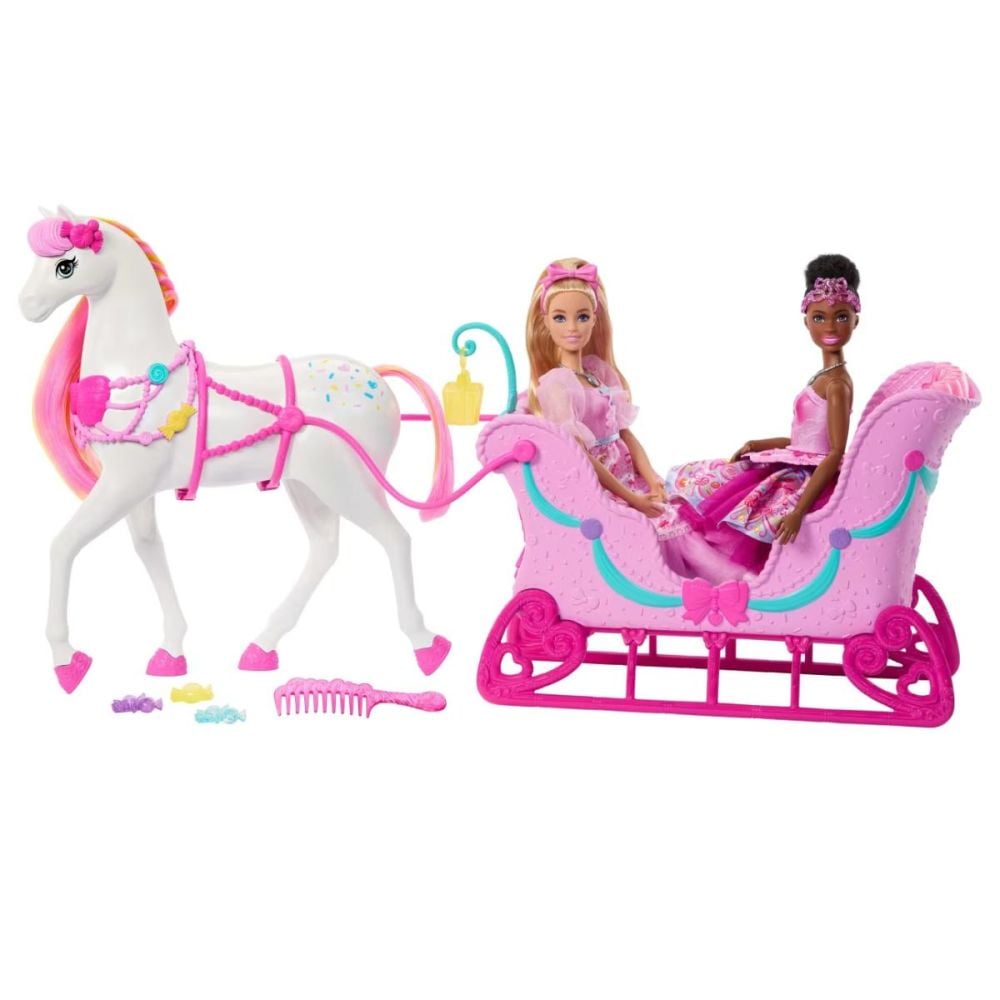 Комплект за игра, Barbie in The Nutcracker Land Of Sweets Horse & Sled, JNH63