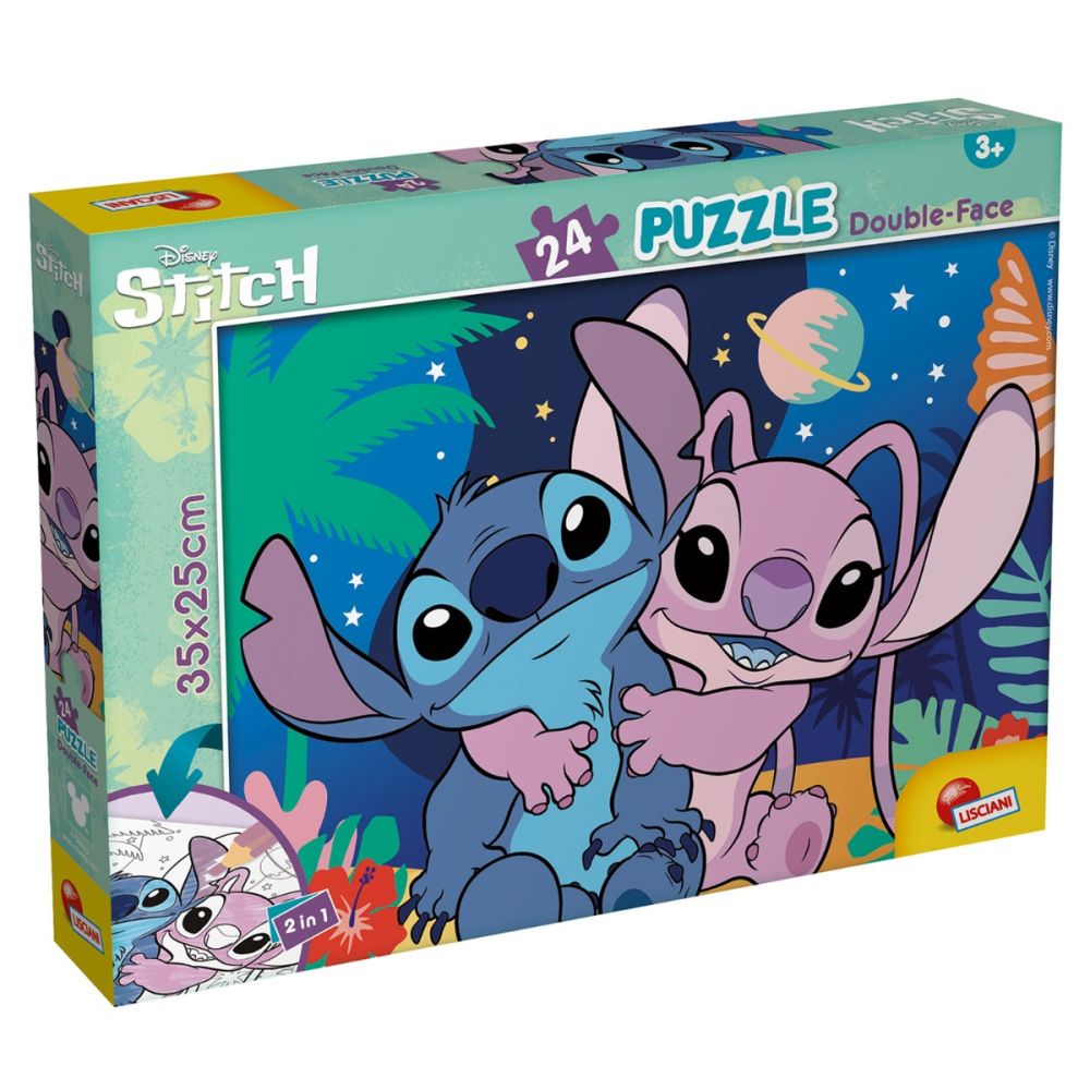 Пъзел 2 в 1 Lisciani, Disney Stitch, 24 части