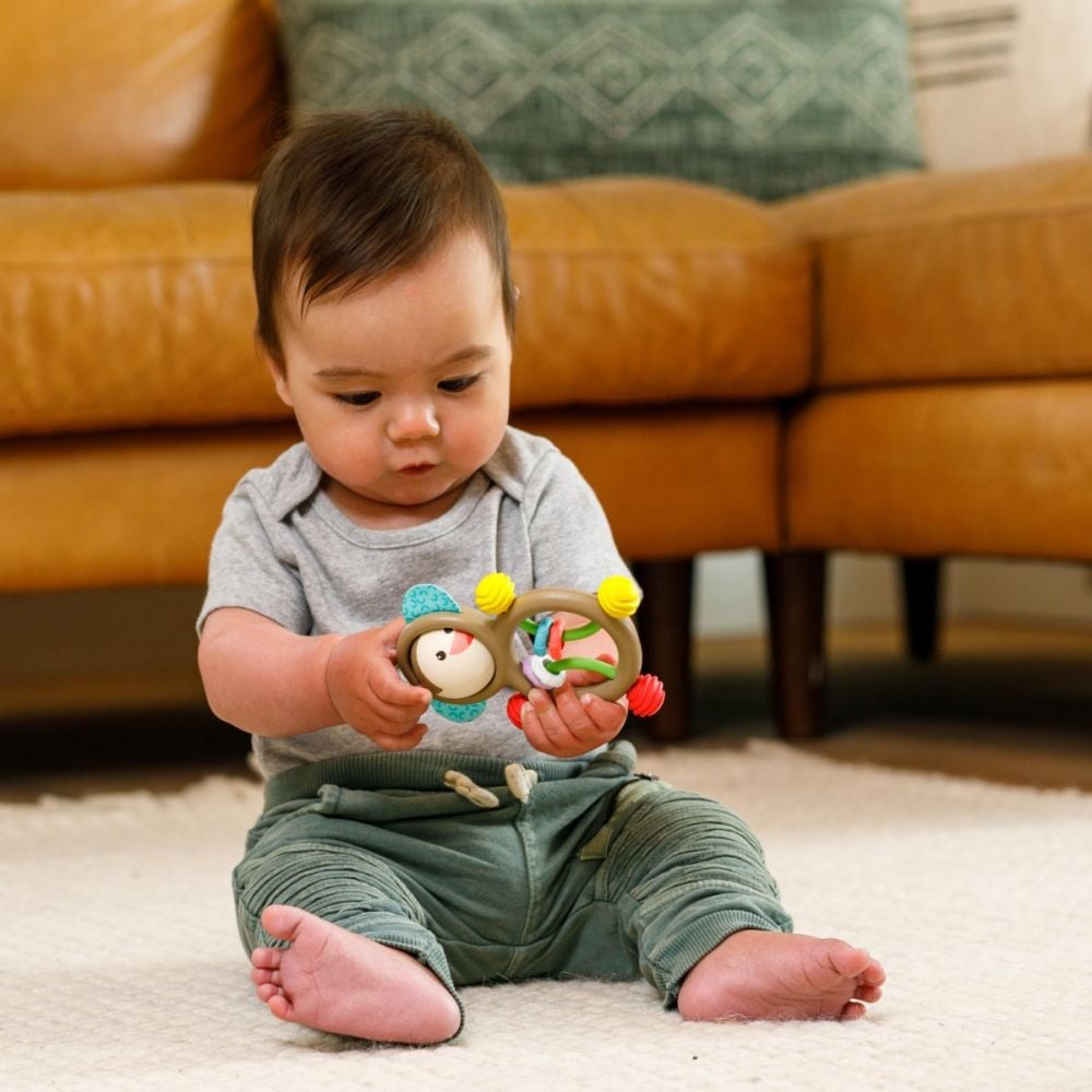 Бебешка играчка, Infantino, Sensory Monkey Rattle