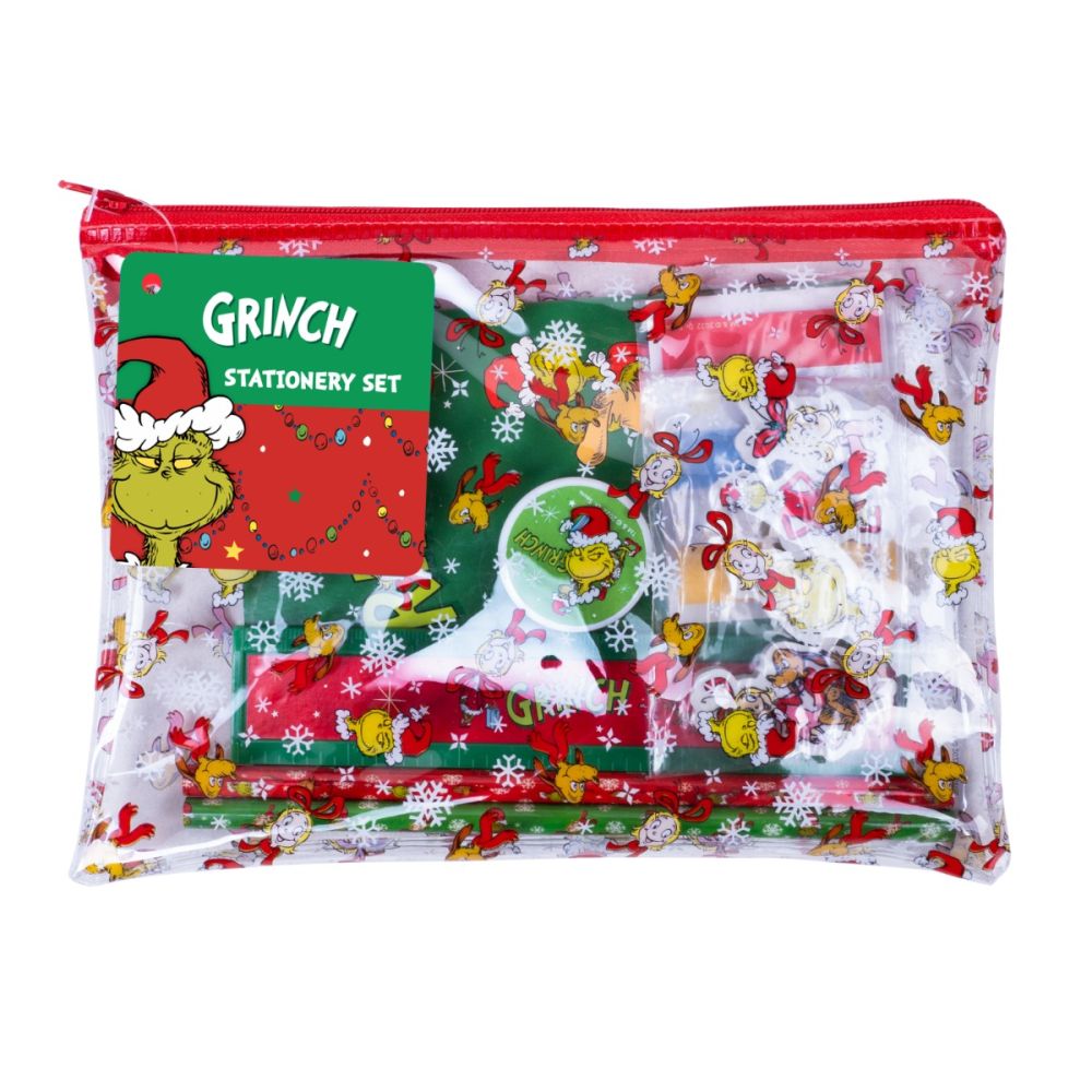 Комплект ученически принадлежности за писане с несесер, Grinch