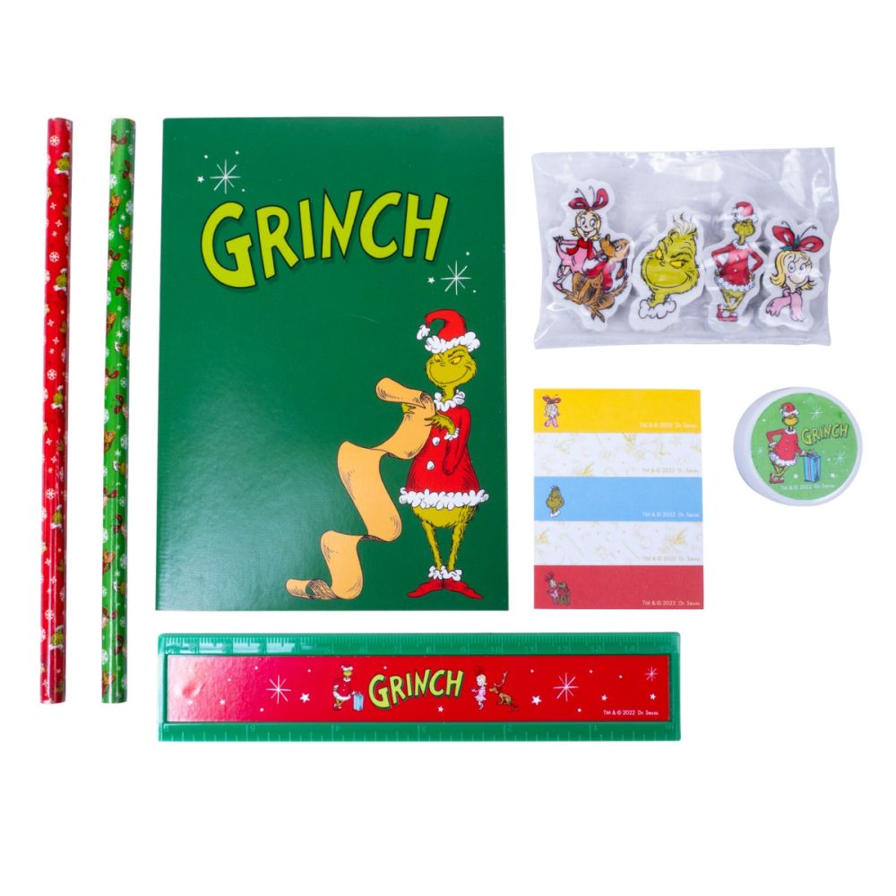 Комплект ученически принадлежности за писане с несесер, Grinch