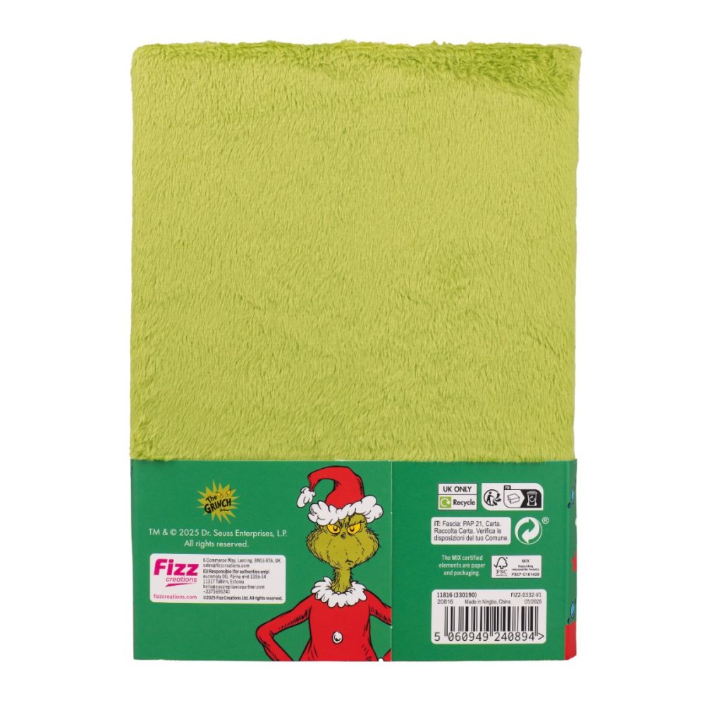 Дневник А5, Grinch, Fluffy Notebook, 160 страници