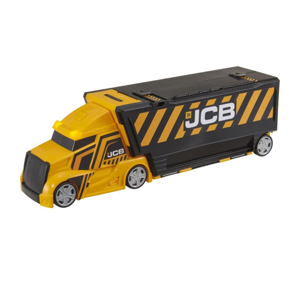 Камион с платформа и 3 превозни средства, Teamsterz, JCB Construction Command Truck