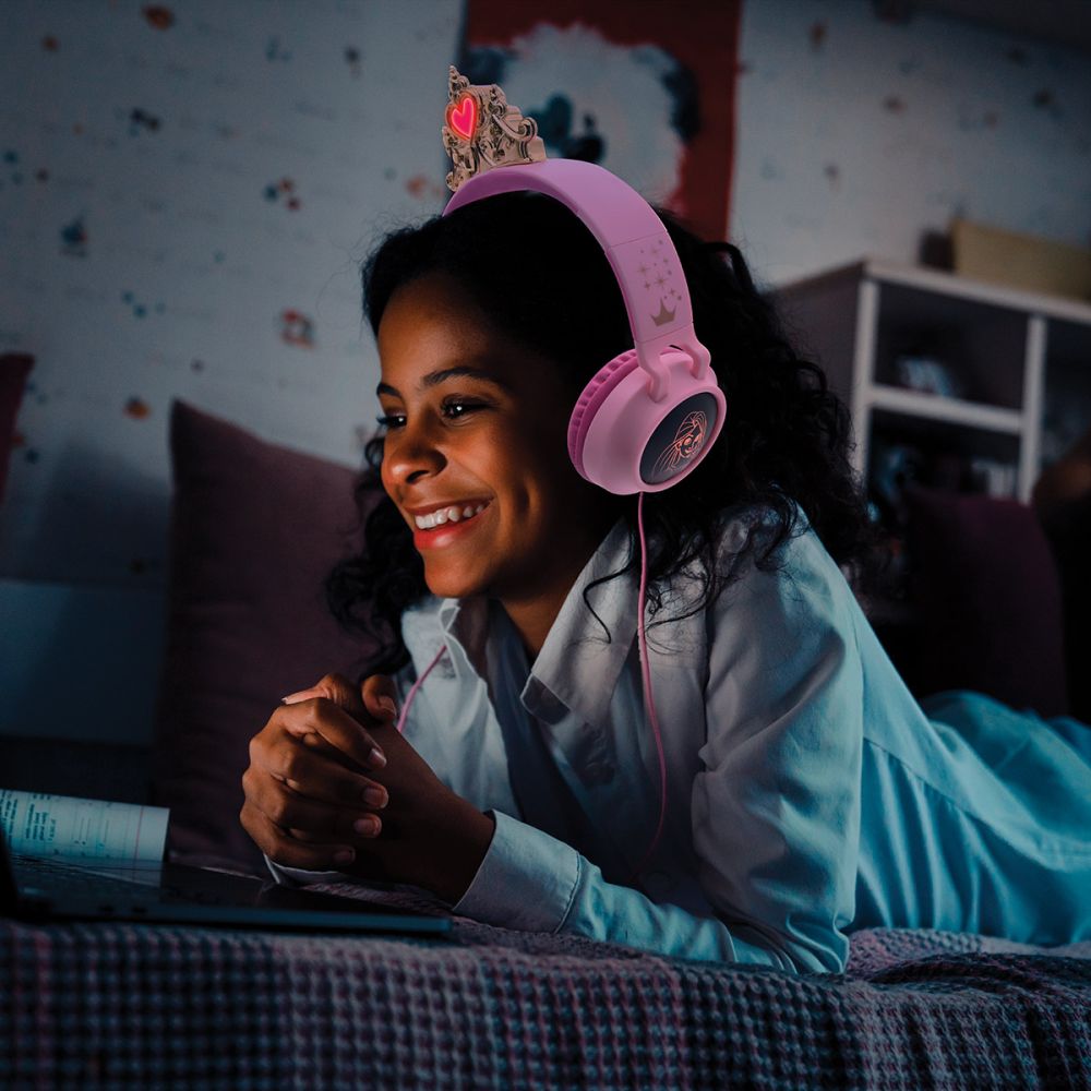 Сгъваеми кабелни слушалки с Bluetooth, Lexibook, Disney Princess 3D