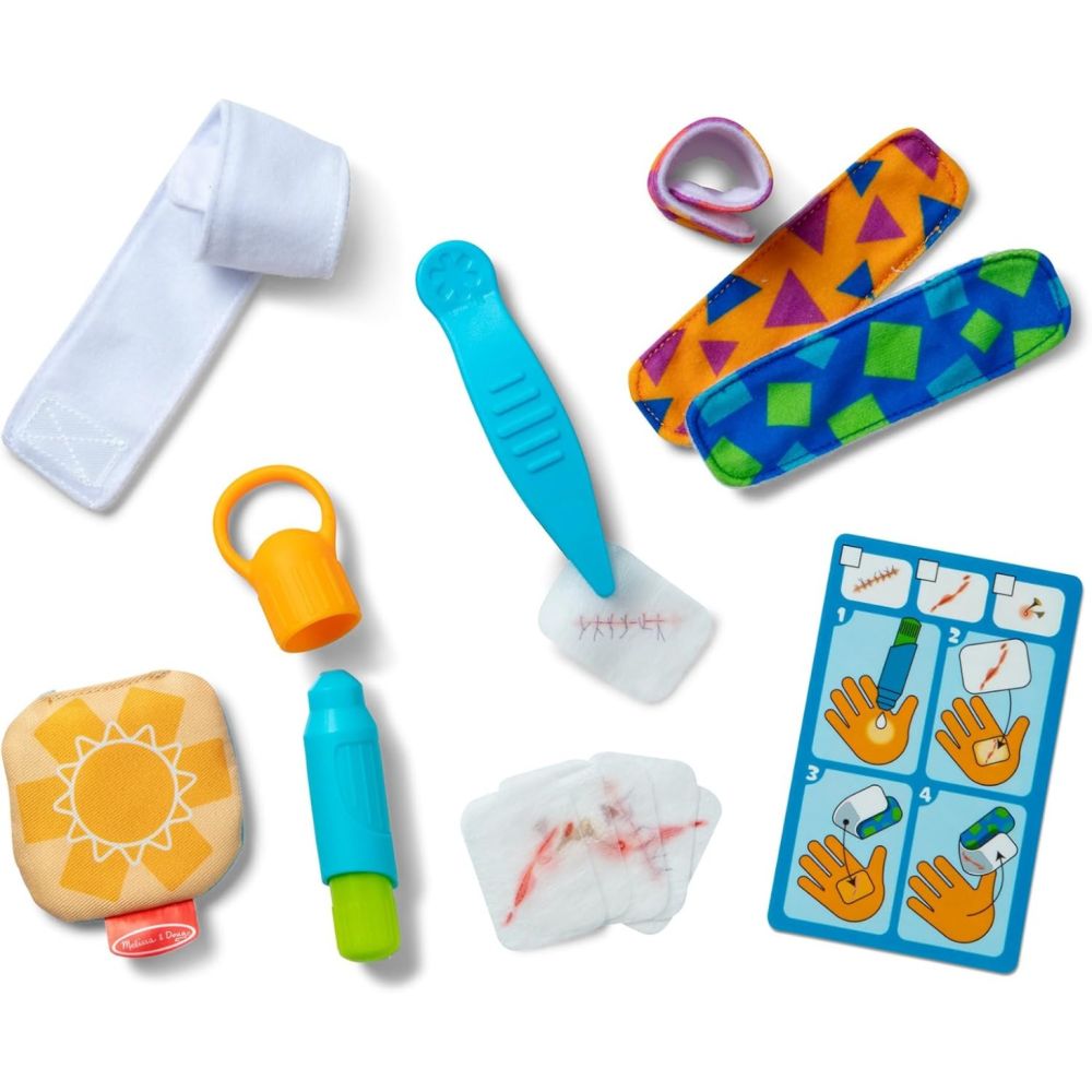 Комплект за първа помощ Melissa & Doug с бинтове за многократна употреба, 16 части, 6074904
