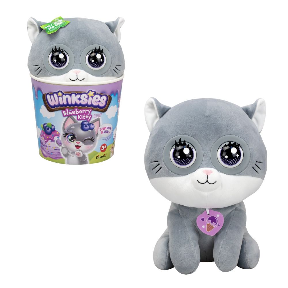 Интерактивна плюшена играчка, Silverlit, Winkies, Blueberry Kitty