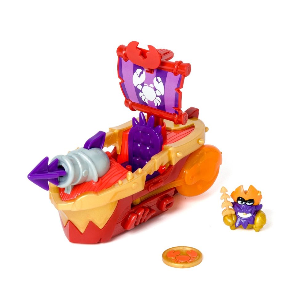 Комплект за игра с фигурка Captain Bobster, Piratix, Nava Sea Crusher