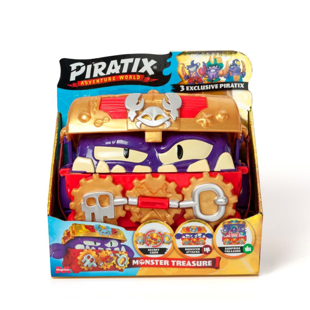 Комплект за игра с фигурки, Piratix, Monster Treasure