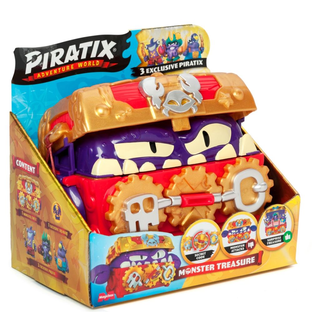 Комплект за игра с фигурки, Piratix, Monster Treasure
