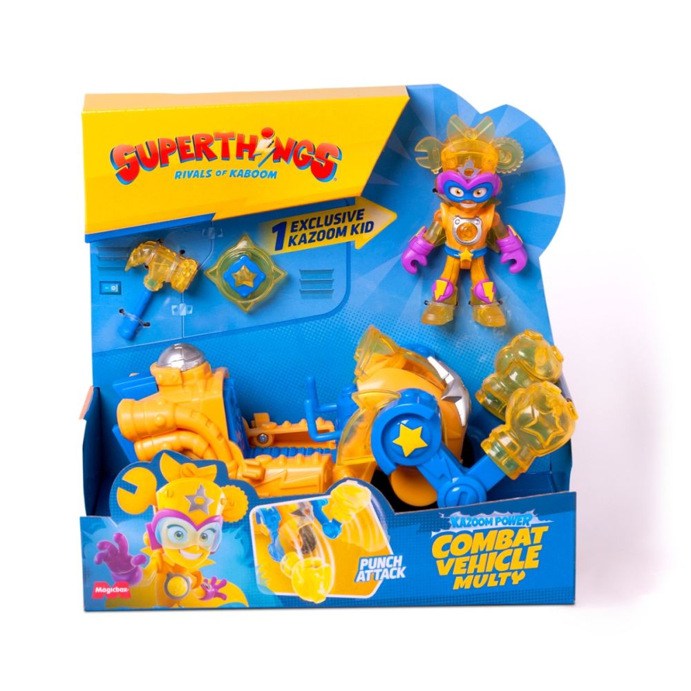 Комплект превозно средство с фигурка Superthings, Kazoom Power, Kid Multy