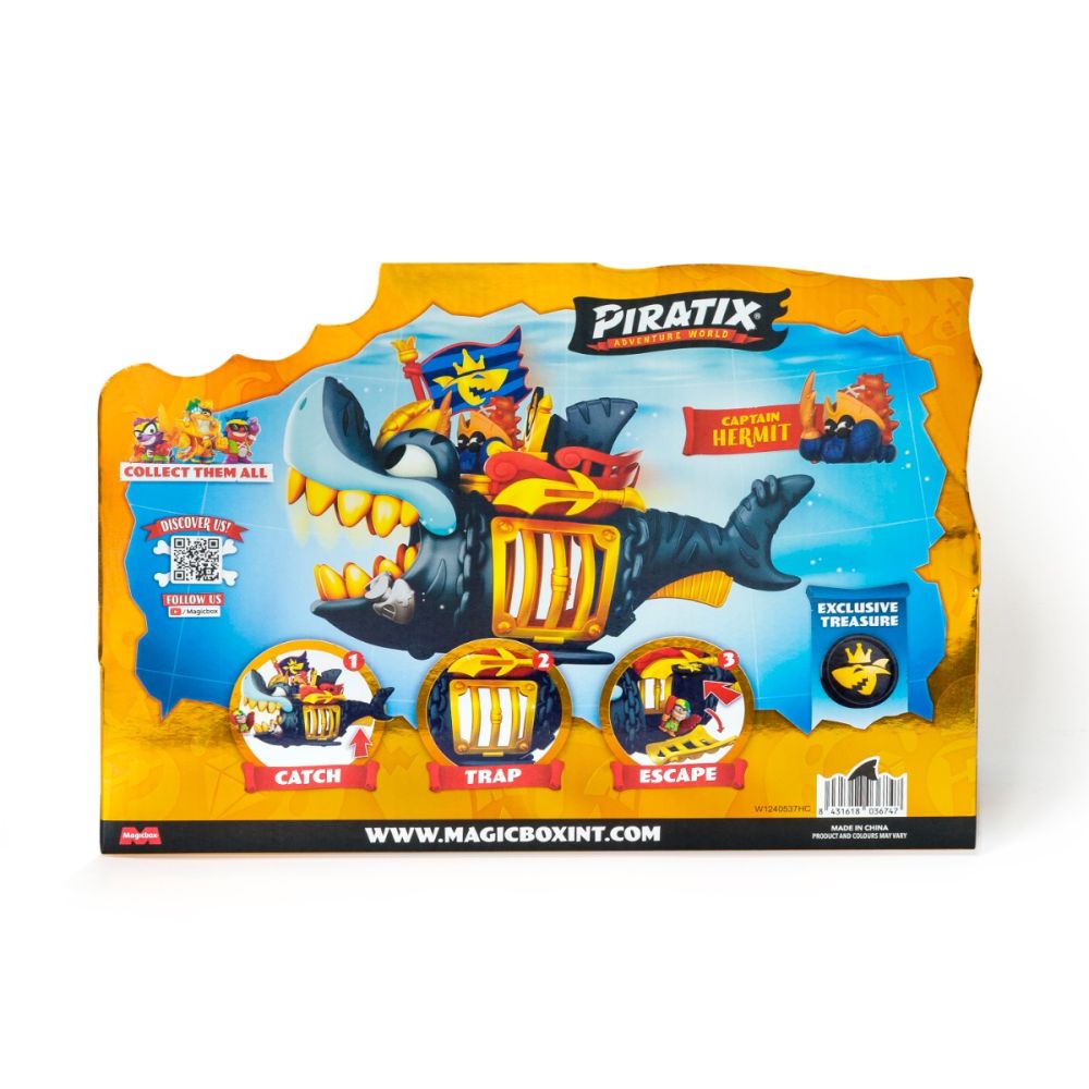 Комплект за игра с фигурка, Piratix, King Shark Gold