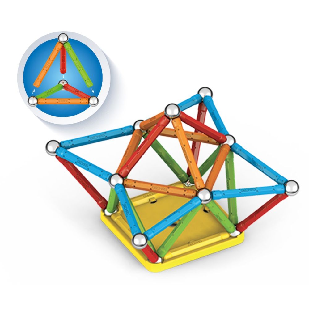 Строителна игра Geomag, Magnetic Supercolor, 60 части