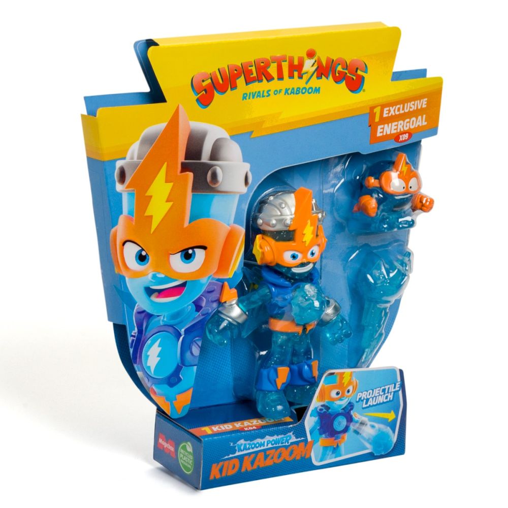 Комплект 2 фигурки, Superthings, Kazoom Power Mission Kids, Kid Kazoom и Energoal