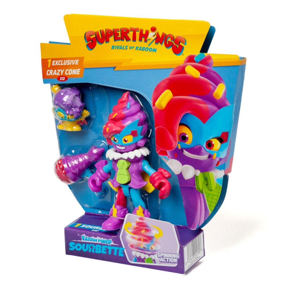 Комплект 2 фигурки, Superthings, Kazoom Power Mission Kids, Sourbette и Crazy Cone
