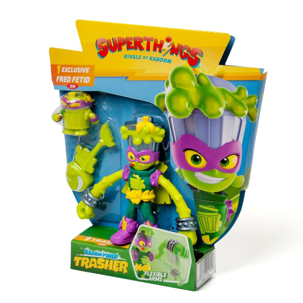 Комплект 2 фигурки, Superthings, Kazoom Power Mission Kids, Trasher и Fred Fetid