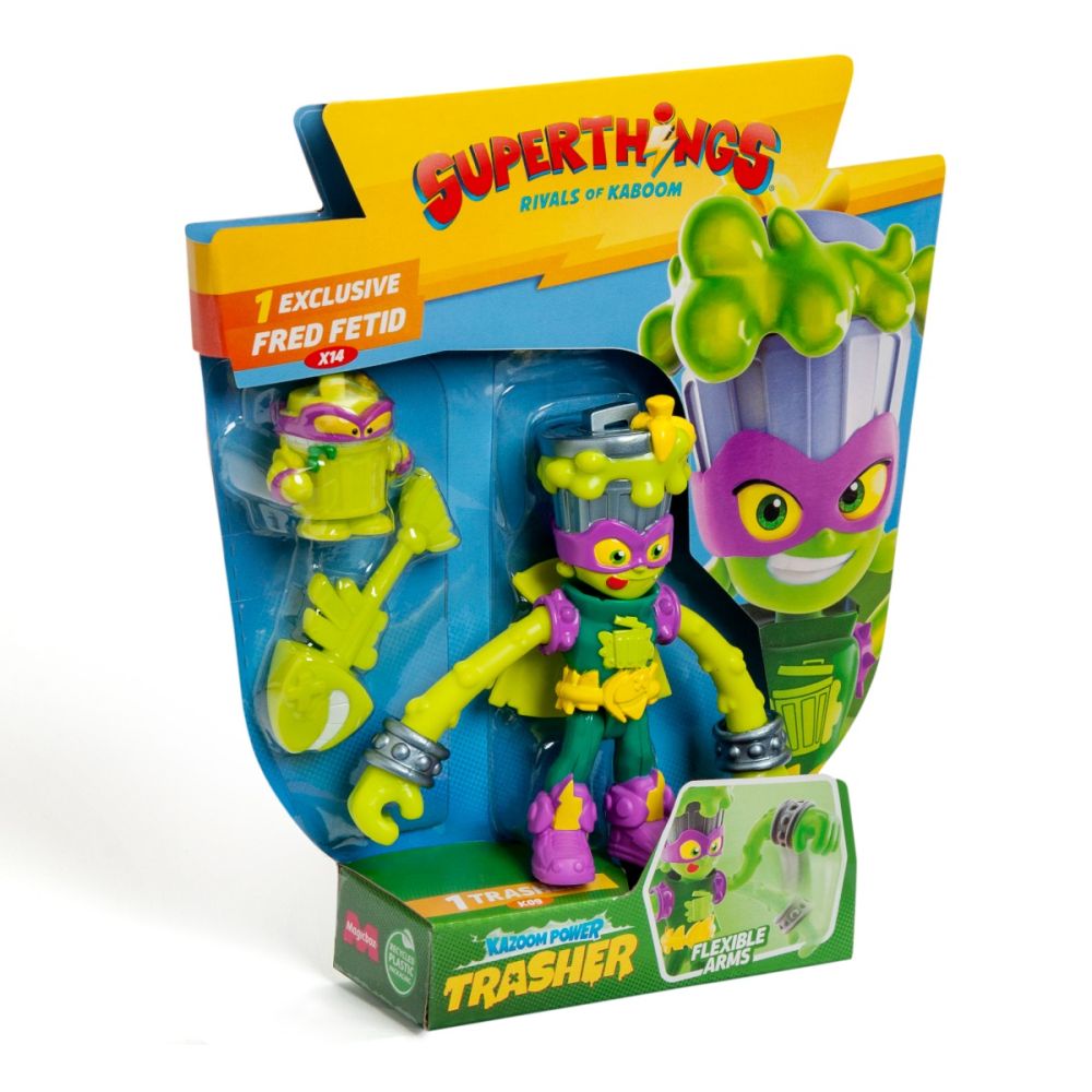 Комплект 2 фигурки, Superthings, Kazoom Power Mission Kids, Trasher и Fred Fetid