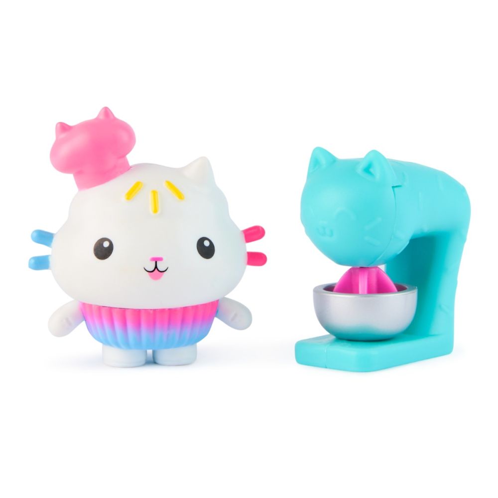 Комплект фигуркa и аксесоар, Gabbys Dollhouse, Cakey Cat и Cake Mixer, 20149925