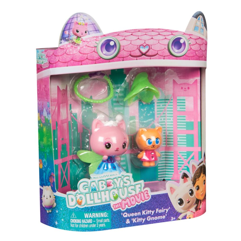 Комплект 2 фигурки Gabbys Dollhouse, Queen Kitty Fairy и Kitty Gnome, 20151835