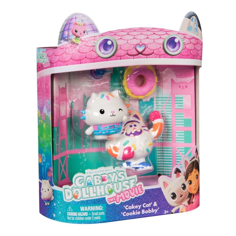 Комплект 2 фигурки Gabbys Dollhouse, Cakey Cat и Cookie Bobby, 20151834