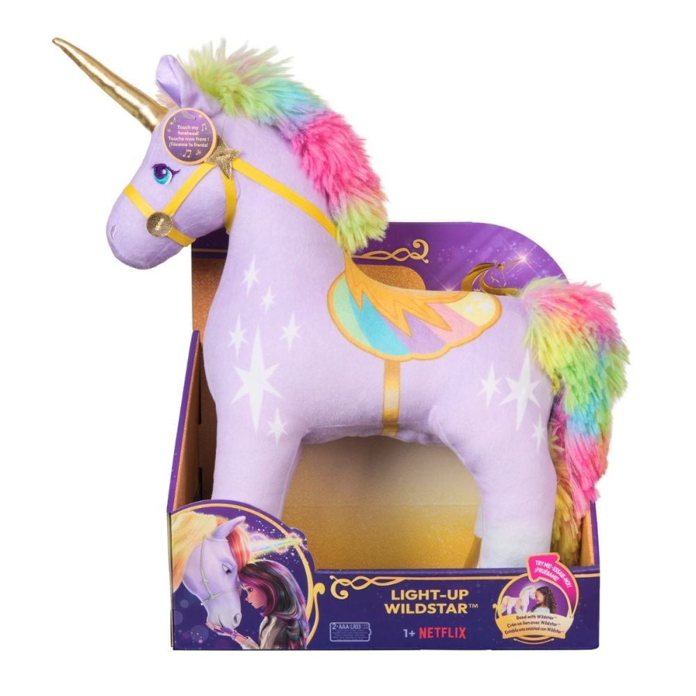 Плюшена играчка със светлини, Unicorn Academy, Unicorn Wildstar, 38 см, 6072933