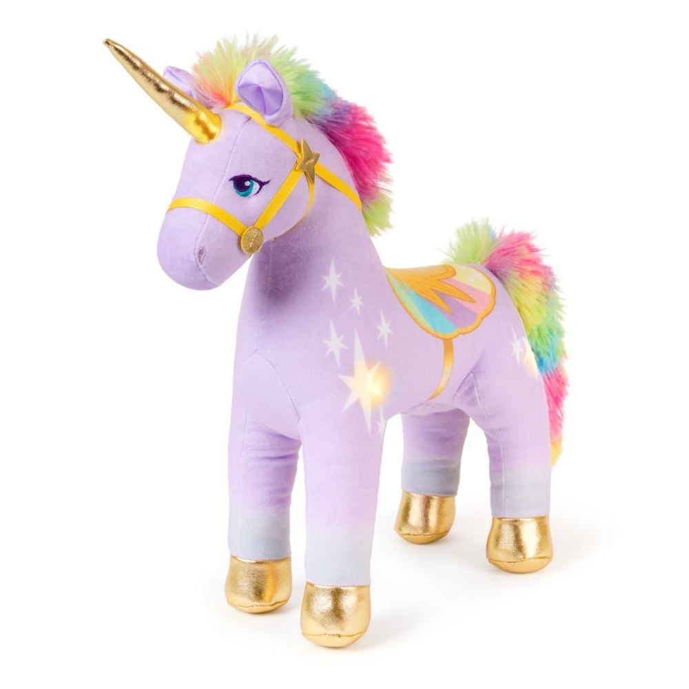 Плюшена играчка със светлини, Unicorn Academy, Unicorn Wildstar, 38 см, 6072933