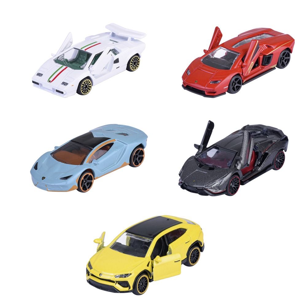 Комплект 5 метални колички, Majorette, Lamborghini