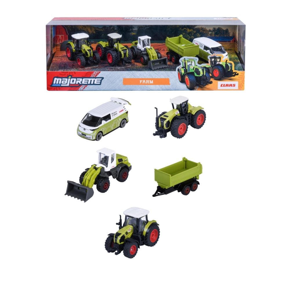 Комплект 5 машини Claas, Majorette, Farm