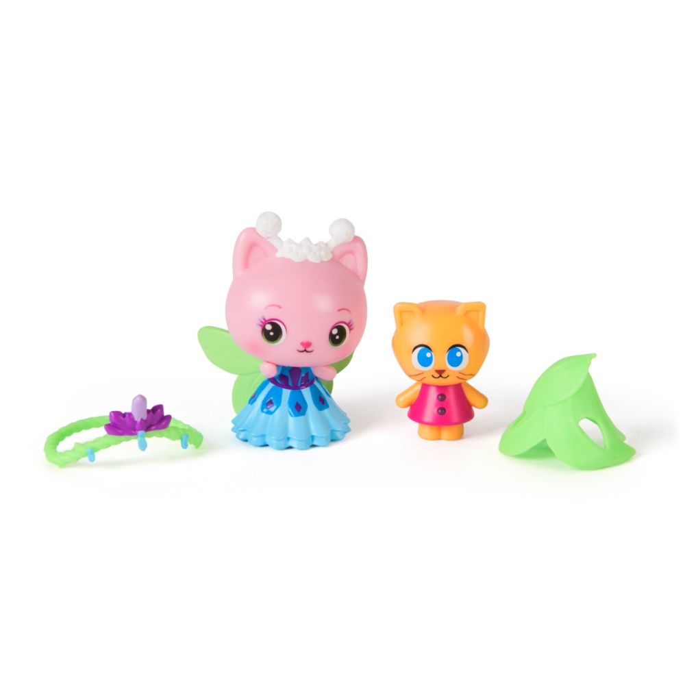 Комплект 2 фигурки, Gabbys Dollhouse, Queen Kitty Fairy and Kitty Gnome, 6074330