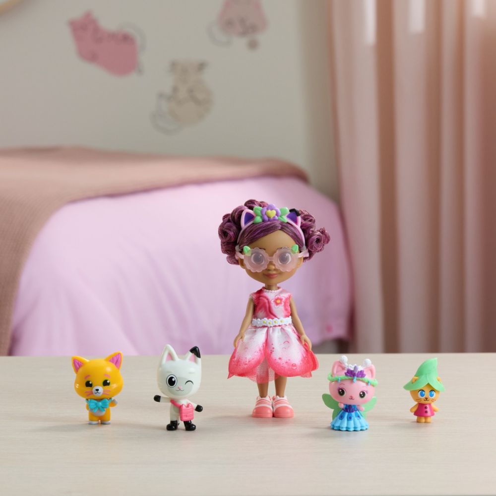 Комплект 2 фигурки, Gabbys Dollhouse, Queen Kitty Fairy and Kitty Gnome, 6074330