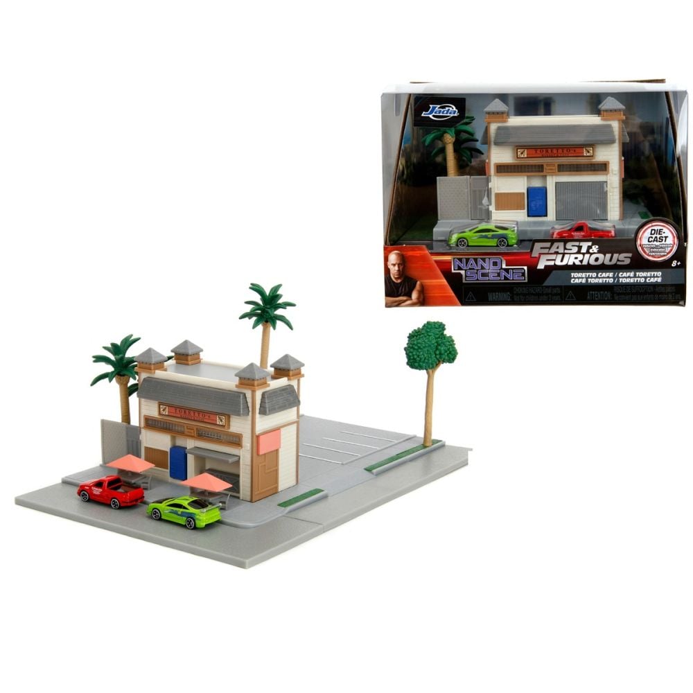 Комплект за игра с 2 колички, Jada, Fast and Furious, Кафенето на Торето