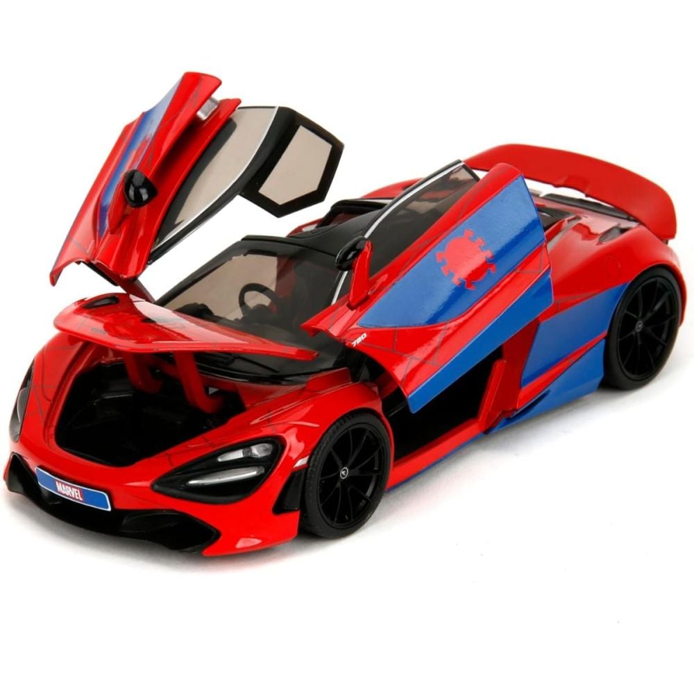 Комплект количка и фигурка, Jada, Marvel, Mclaren 720S и Spider-Man