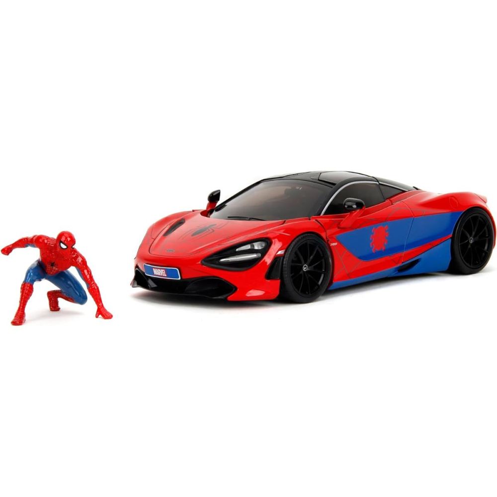 Комплект количка и фигурка, Jada, Marvel, Mclaren 720S и Spider-Man